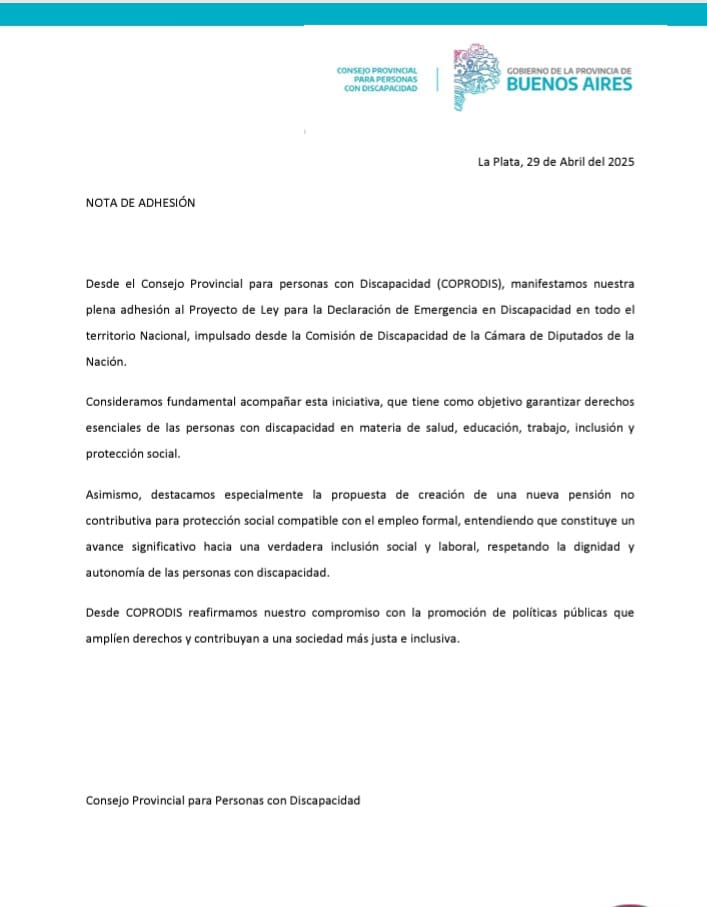 ‼️EMERGENCIA EN DISCAPACIDAD

Desde el Consejo Provincial de Discapacidad ( <a href="/coprodisba/">Coprodisba</a> )
 adherimos a la Ley de Emergencia en Discapacidad que será tratada hoy a partir de las 12hs en el Congreso Nacional