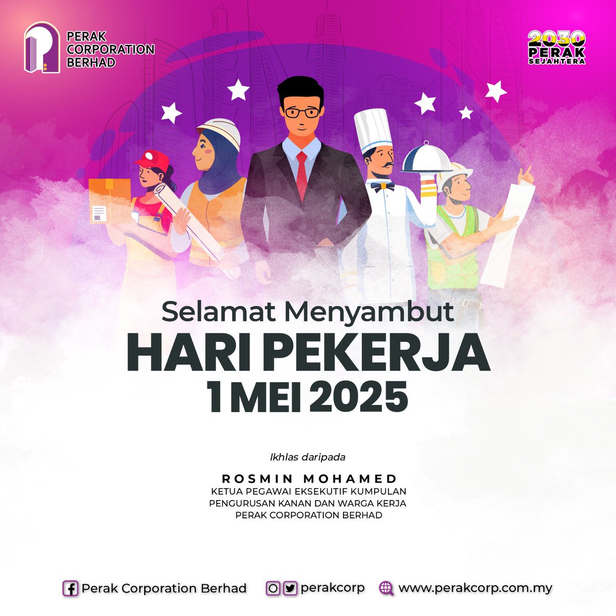 perakcorp's tweet photo. Selamat Menyambut Hari Pekerja
1 Mei 2025

Perak Corporation Berhad ingin merakamkan setinggi-tinggi penghargaan kepada seluruh warga kerja atas dedikasi, komitmen dan sumbangan berterusan dalam memacu kejayaan syarikat. https://t.co/gLgXLSEQWn