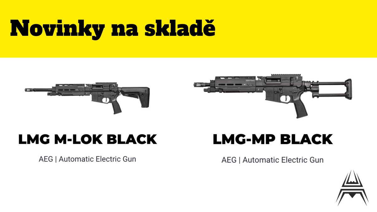 ANAREUS_CZ's tweet photo. Máme na skladě spoustu novinek od značky #KRYTAC … ale tyhle dva kulomety? 😍 #airsoft https://t.co/DC9esibkcg