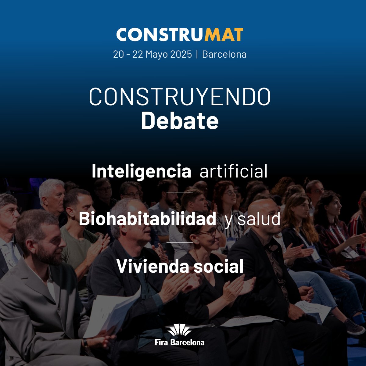 Observatorio Inmo (@observatorioin) on Twitter photo Vuelve el Sustainable Building Congress de <a href="/ConstrumatBCN/">Construmat</a>, que tratará tres grandes retos del sector de la #construcción y reunirá a más de 100 expertos del 20 al 22 de mayo en #FiraBarcelona
📩 ¿Quieres asistir gratis? Escríbenos y te enviamos el código
#Construmat Vuelve el Sustainable Building Congress de <a href="/ConstrumatBCN/">Construmat</a>, que tratará tres grandes retos del sector de la #construcción y reunirá a más de 100 expertos del 20 al 22 de mayo en #FiraBarcelona
📩 ¿Quieres asistir gratis? Escríbenos y te enviamos el código
#Construmat
