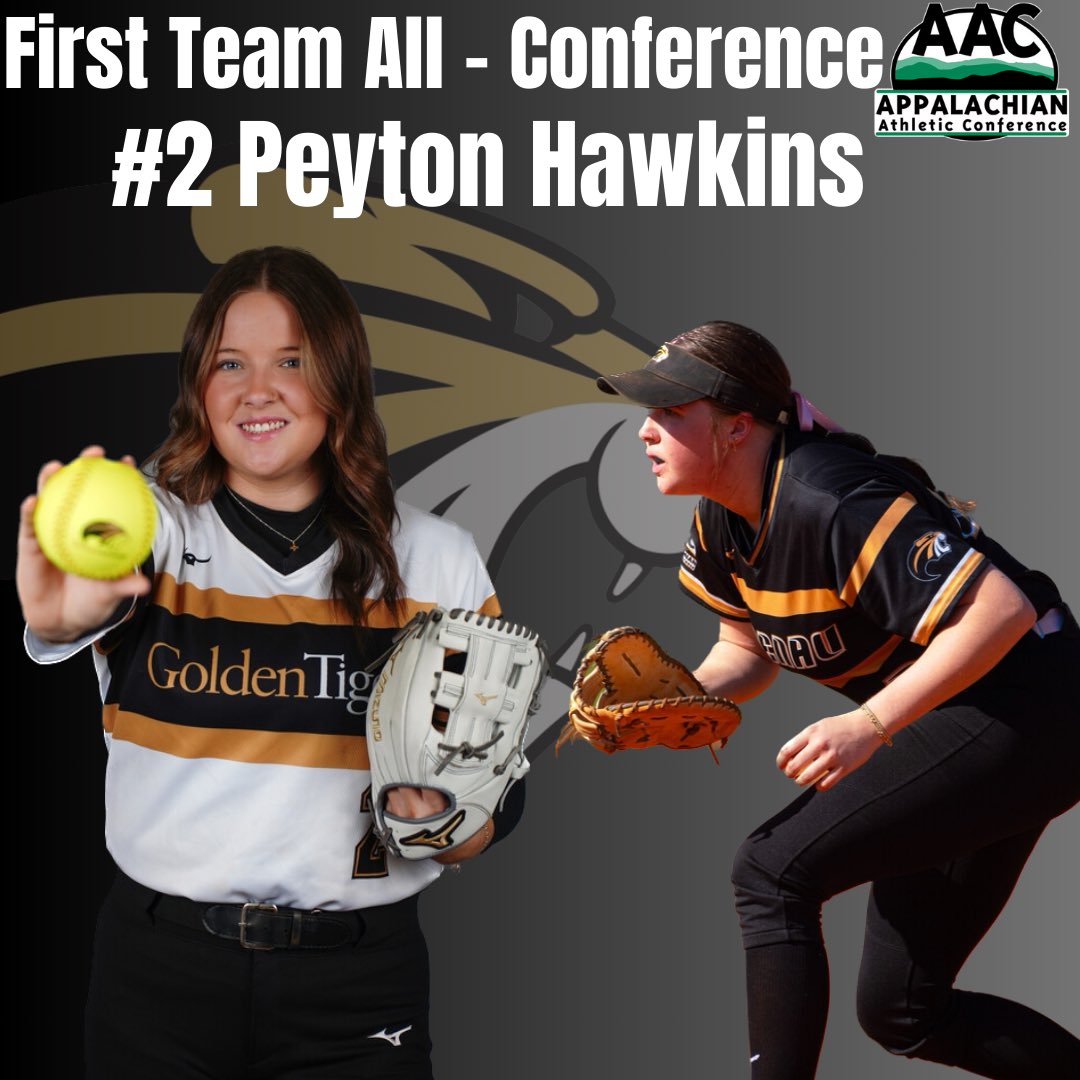 BrenauSoftball's tweet photo. Congratulations to these Golden Tigers on earning First Team All - Conference ❕⭐️ https://t.co/1SFELpdOmI