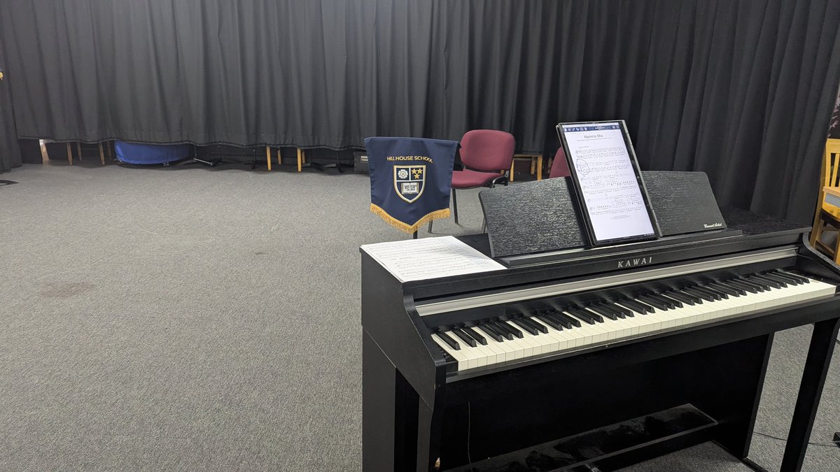 The stage is set for today's Lunchtime Spotlight.
Good luck to all the performers.