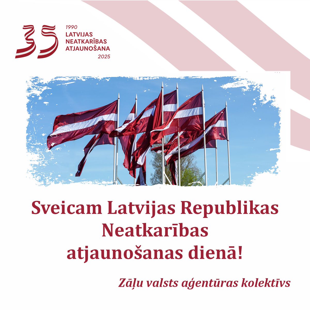 Sveicam Latvijas Republikas Neatkarības atjaunošanas dienā! 🇱🇻