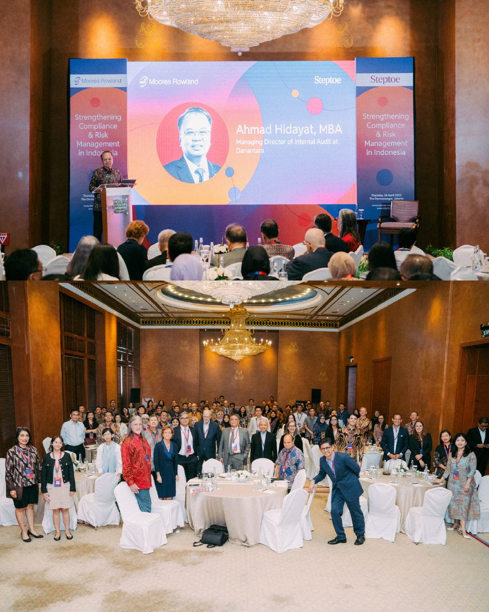 MooresRowland's tweet photo. The future belongs to those who lead with integrity. At our Jakarta workshop with Steptoe, on April 24th, we explored corporate compliance, sustainability risks, and mitigation in Indonesia's evolving landscape. #Compliance #Sustainability #RiskManagement https://t.co/V0zdE7uIH2