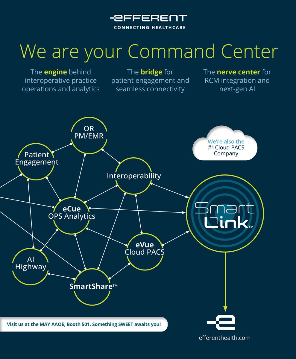 Heading to the #AAOE? Discover why SmartLink™ is more than just the #1 #CloudPACS… It’s a game-changer in seamless connectivity and true #interoperability. Stop by booth #501