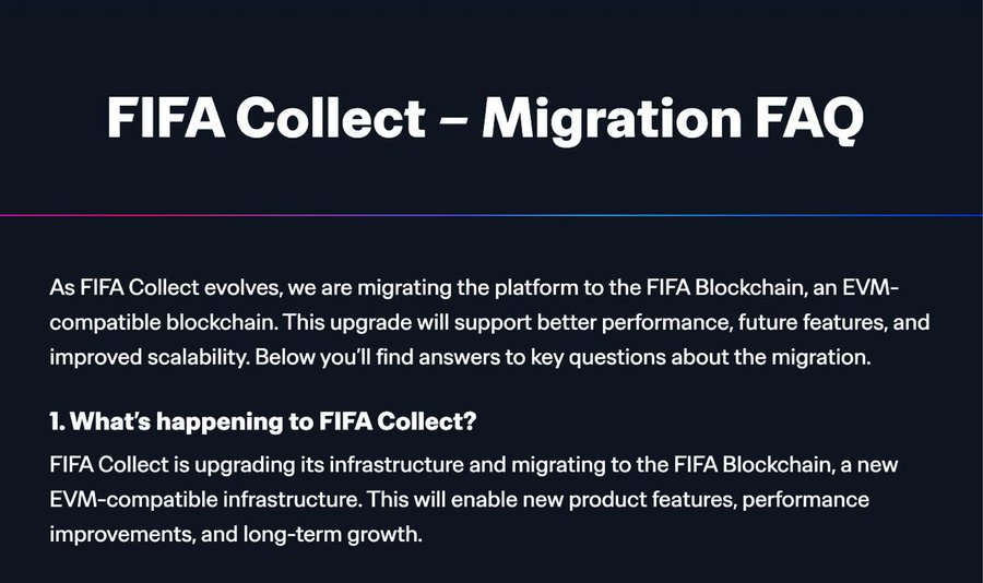 khalitabdiqadir's tweet photo. 🔥 WAR CUSUB: FIFA ayaa ku dhawaaqday inay bilaabi doonto blockchain cusub oo EVM-compatible ah, islamarkaana waxay u wareejin doontaa FIFA Collect platform-ka cusub! ⚽️💻📦
#FIFA #Blockchain #NFTs #Web3 #Ethereum #CryptoNews #CryptoSomali #FIFACOLLECT https://t.co/NbyD5gzJLq