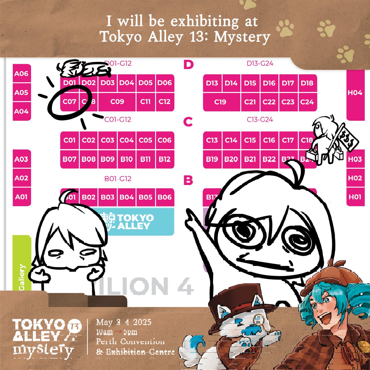 mangaxai's tweet photo. I'll be selling some art stuff at @tokyoalleyperth so if you're going, come by and say hi. https://t.co/q2CZplBvAY