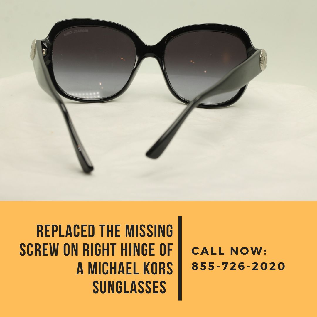 EyeGlasRepair's tweet image. A quick fix with big impact! 🔩😎 We recently replaced the missing screw on the right hinge of a pair of Michael Kors sunglasses. Back to stylish and sturdy in no time! eyeglassrepairusa.com/eyeglasses-bra…

#MichaelKorsSunglasses #HingeFix #SunglassRepair #EyewearFix #ScrewReplacement