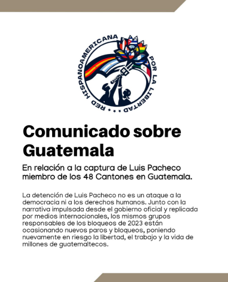 redhispalib's tweet photo. Comunicado sobre la actual situación en Guatemala. https://t.co/2bdzWsSaGb