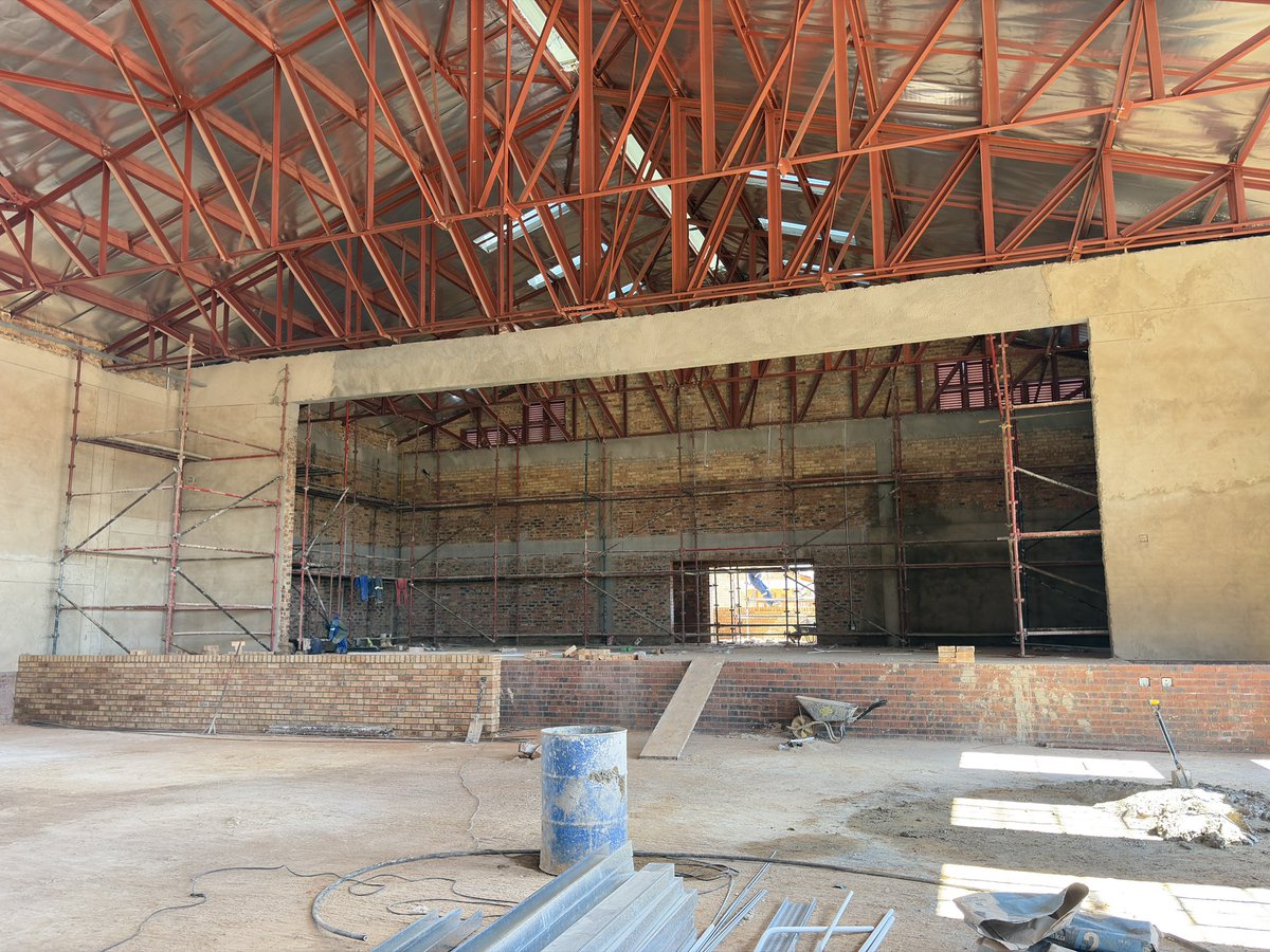 GPDID's tweet photo. CONSTRUCTION UPDATE 🏗️ 🦺 🚧 

After some delays and tough challenges, construction of the new Rust Ter Val Secondary School is now moving full steam ahead — and the progress is impressive! [1/3] https://t.co/BI81VFnV9b