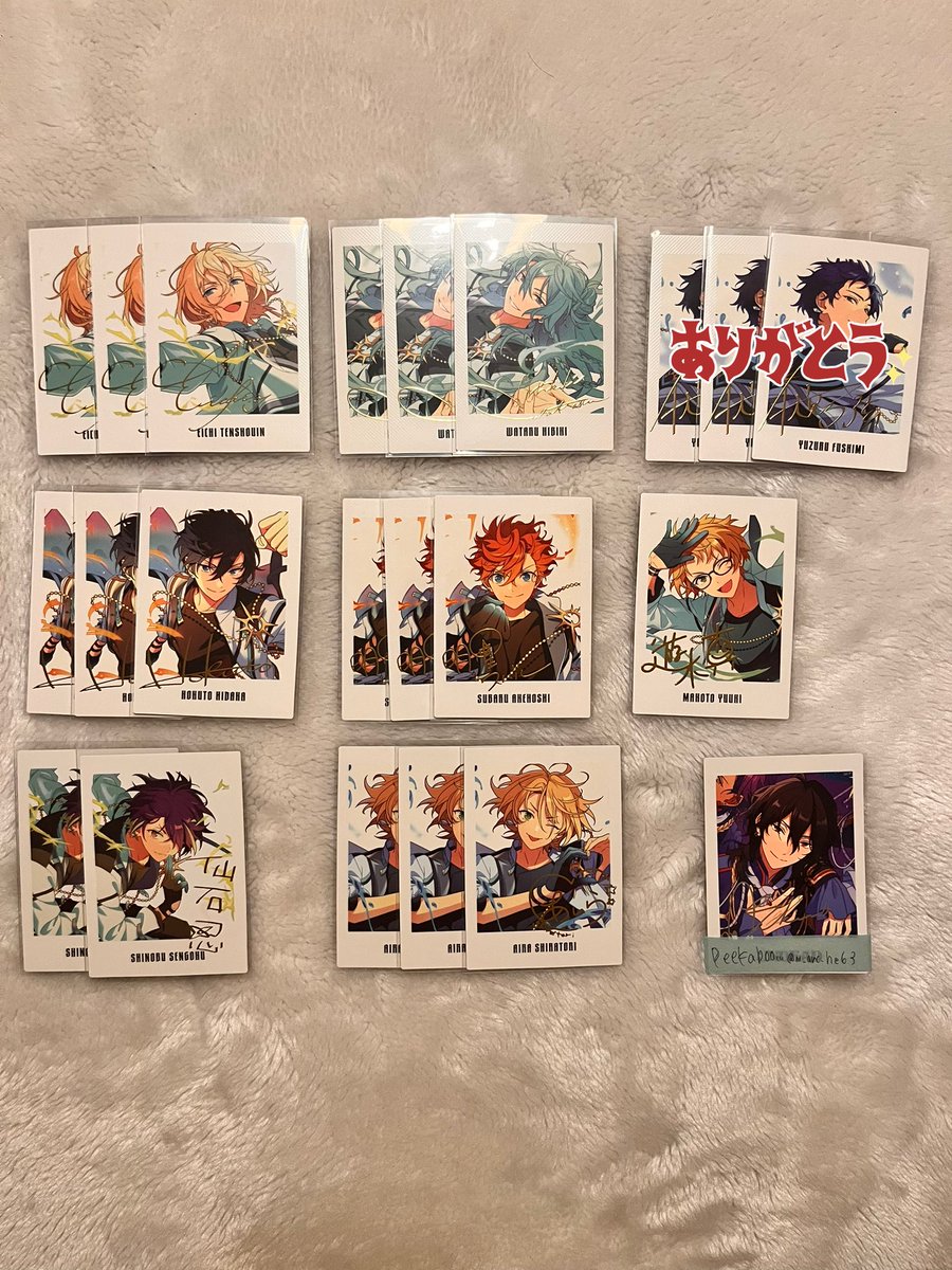 m_arc_he63's tweet photo. あんスタ　9周年　ぱしゃっつ

譲:英智.♪渉.北斗.スバル.真.忍.♪藍良.宗.ひなた.ゆうた.☆HiMERU.☆ニキ.♪敬人.紅郎.颯馬.友也.なずな.光.創.つむぎ.☆レオ
求:零薫>茨>凪砂または1枚128円＋送料

☆は交換優先
詳細・お声がけは次のリプへお願いいたします https://t.co/hhygHsiOPd