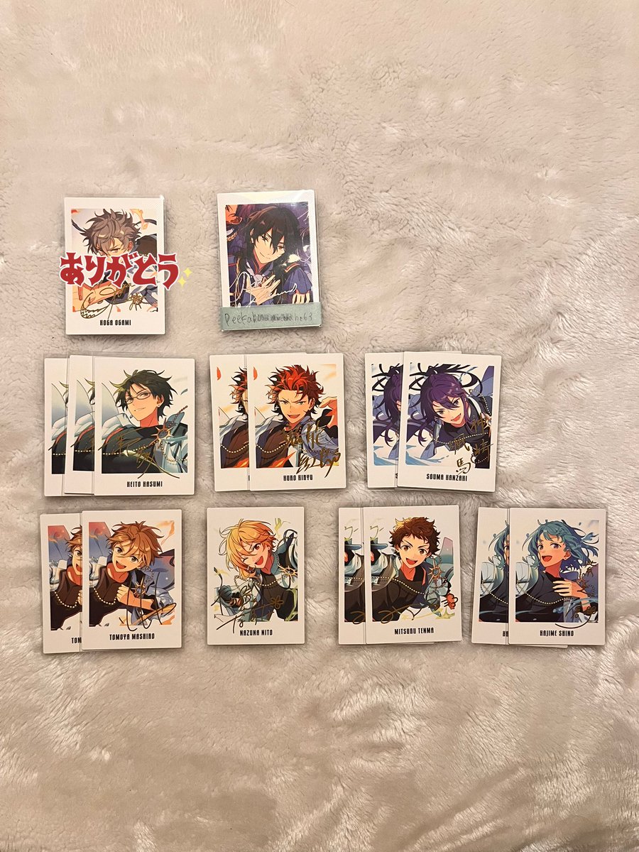m_arc_he63's tweet photo. あんスタ　9周年　ぱしゃっつ

譲:英智.♪渉.北斗.スバル.真.忍.♪藍良.宗.ひなた.ゆうた.☆HiMERU.☆ニキ.♪敬人.紅郎.颯馬.友也.なずな.光.創.つむぎ.☆レオ
求:零薫>茨>凪砂または1枚128円＋送料

☆は交換優先
詳細・お声がけは次のリプへお願いいたします https://t.co/hhygHsiOPd