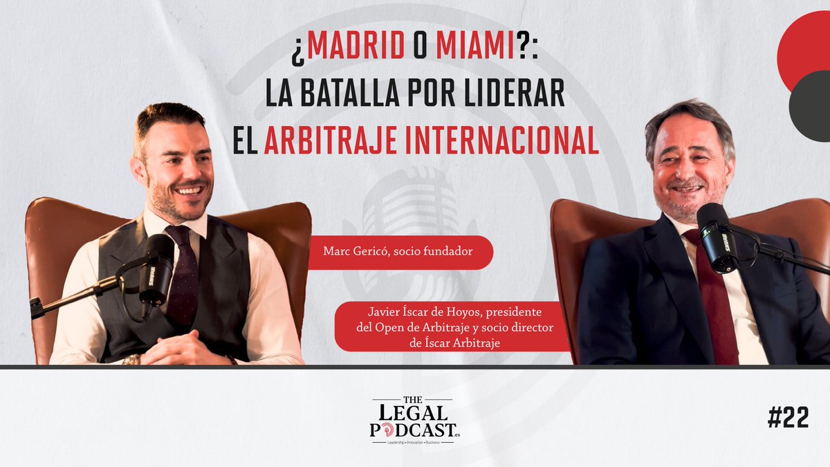 🎬 ¡Ya está disponible el nuevo episodio de #TheLegalPodcast! 

Nuestro socio director Marc Gericó, recibe a Javier Íscar de Hoyos, presidente del Open de Arbitraje y socio director de Íscar Arbitraje.

🎞 youtube.com/watch?v=BabDBz…

#gericóassociates #sectorlegal #podcast