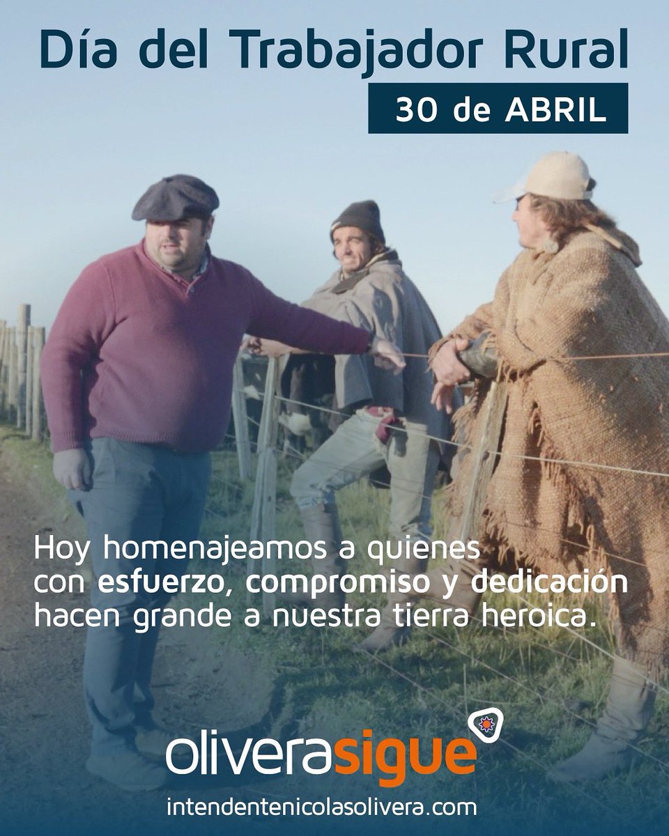 Feliz día del trabajador rural!!! El reconocimiento a todos los hombres y mujeres que con dedicación y esfuerzo son el motor de desarrollo de la economía de nuestro país!