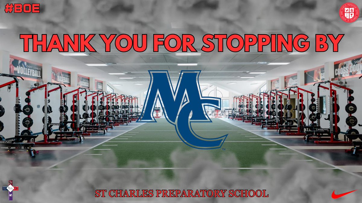St Charles Football (@stcharlesfball) on Twitter photo Thank you <a href="/Marietta_FB/">Marietta College Football</a> for stopping by the weight room this morning to recruit our student-athletes.
#BoE | #ChooseStCharles Thank you <a href="/Marietta_FB/">Marietta College Football</a> for stopping by the weight room this morning to recruit our student-athletes.
#BoE | #ChooseStCharles