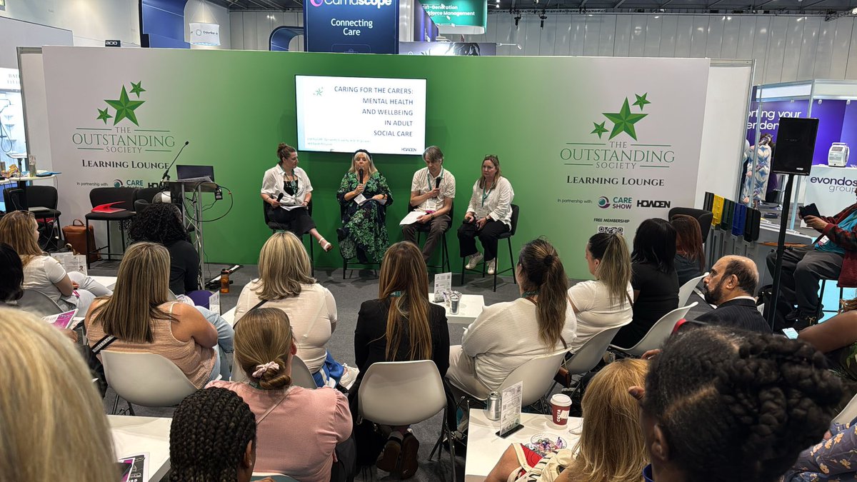 Session 4 of Day 1 of <a href="/CareShow/">Care Show</a> London is now happening at the Learning Lounge stand T2. 

Caring for the carers: mental health and wellbeing in adult social care where Directors Zoe and Samantha are joined by Rob Hargreaves from <a href="/skillsforcare/">Skills for Care</a> and Sarah McGloin from