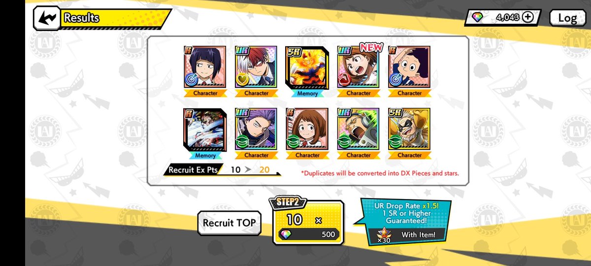 I just wanted to do the first step to see if I could get Uraraka and I got a big scare at first