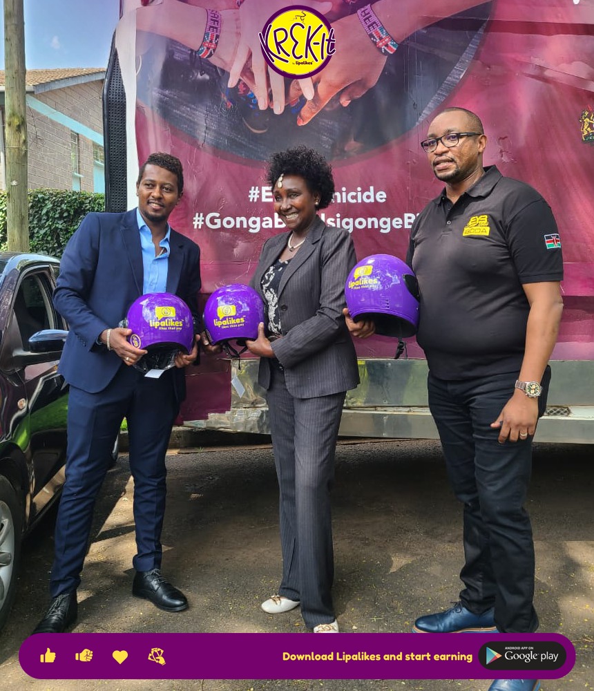 Njiru Ward MCA Hon. Carrington Heho, National Assembly Deputy Speaker Hon. Gladys Boss and Lipalikes C.E.O Nick Mararo share a photo moment.

The ABIRIA NI MAYAI dabi is coming to your hood; is your boda-guy well equipped and ready to compete and win?

Kaa chonjo, tunakam kwenu!