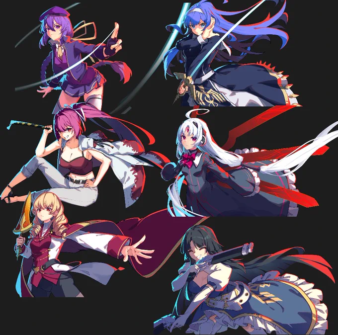 lineup so farminus the bg feels like player portraits its pretty neat 