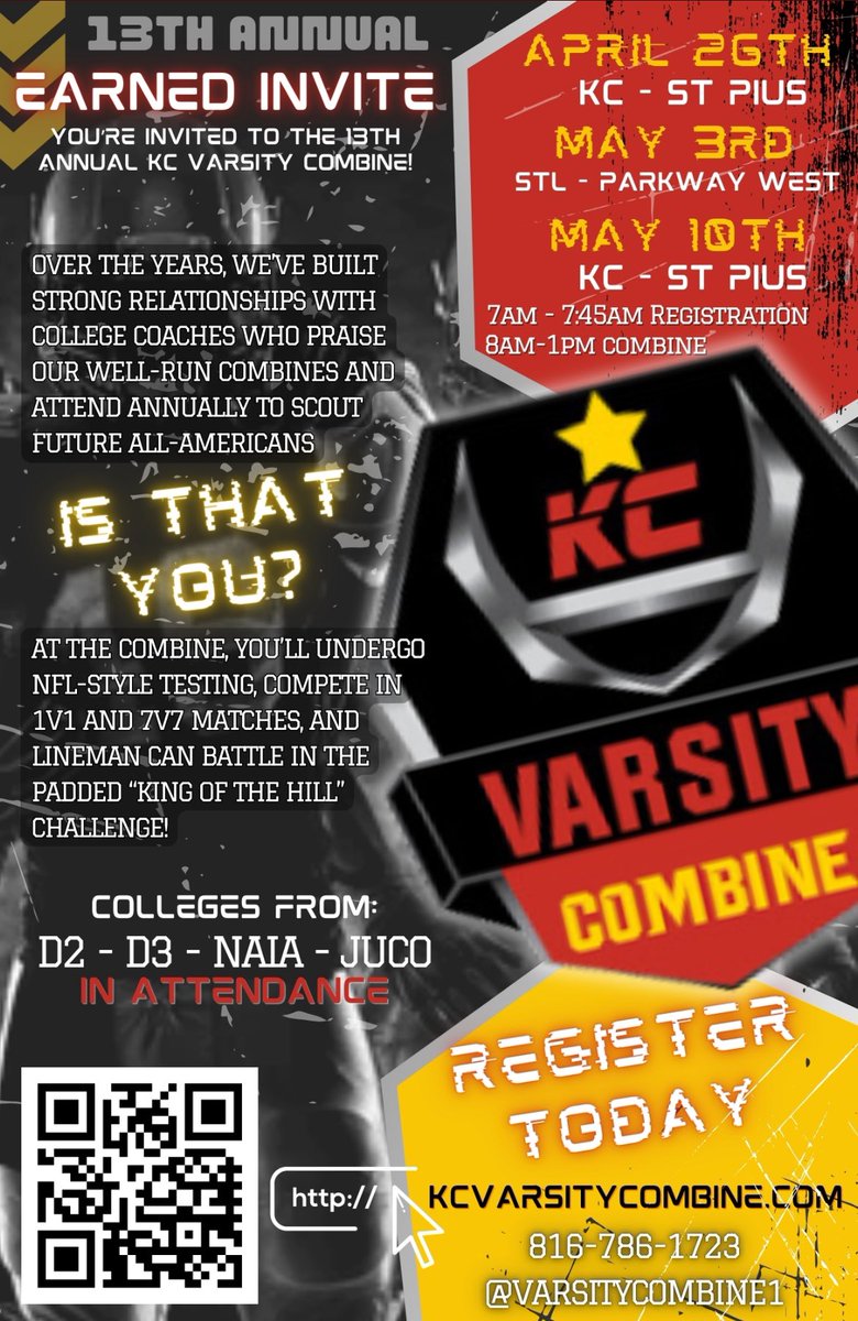 Thanks for the camp invite <a href="/Varsitycombine1/">KC Varsity Combines</a> ‼️