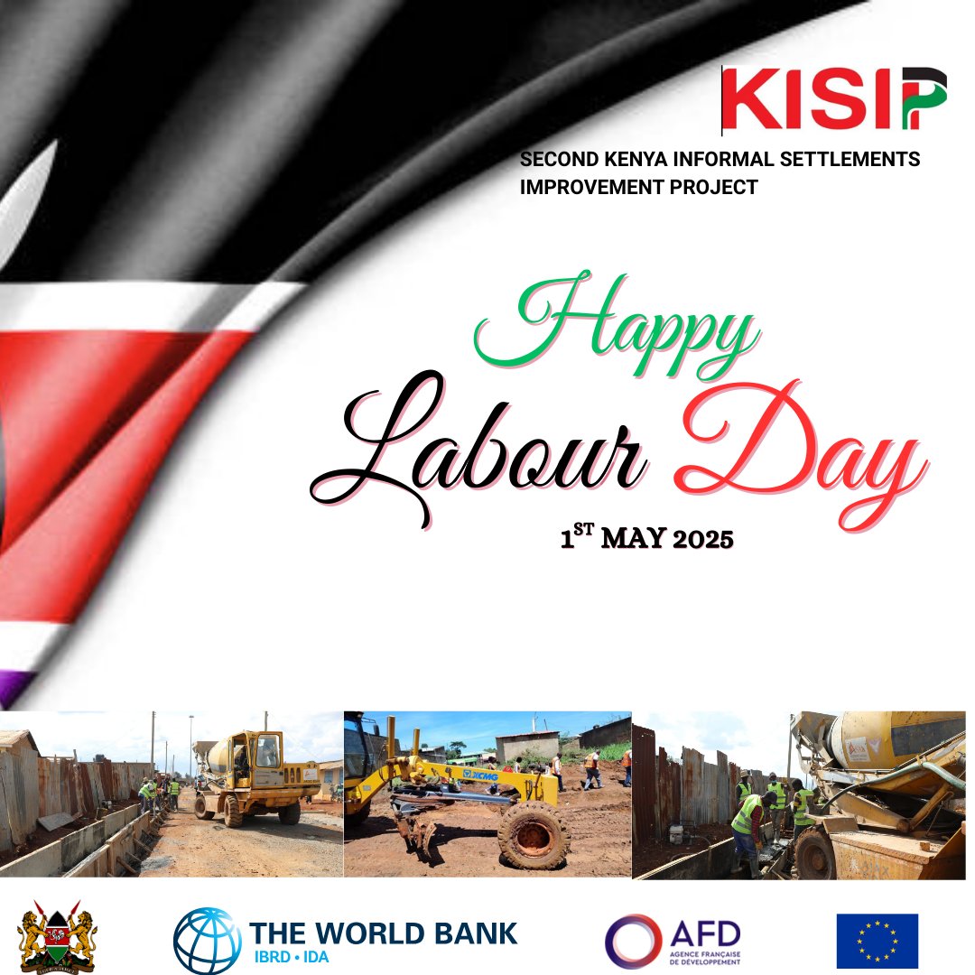 KisipTwo's tweet photo. As we strive to give DIGNITY to residents of informal settlemets through upgrading initiatives, we join Kenyans in marking this year's Labour Day
@WorldBankKenya @AFD_France @EUinKenya @HousingUrbanKE @KenyaGovernors
#PromotingDignifiedLiving https://t.co/CKoCAQVtiZ