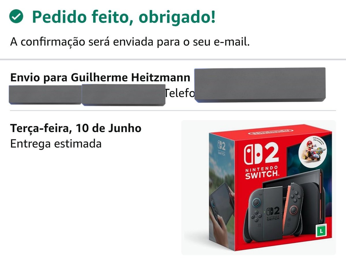 Começou a Pré venda do Nintendo Switch 2 aqui no Brasil

Quem quiser garantir o seu usem o link do Low Games que apoia muito nois
Eu reservei o meu :)

amzn.to/3GsCmKn