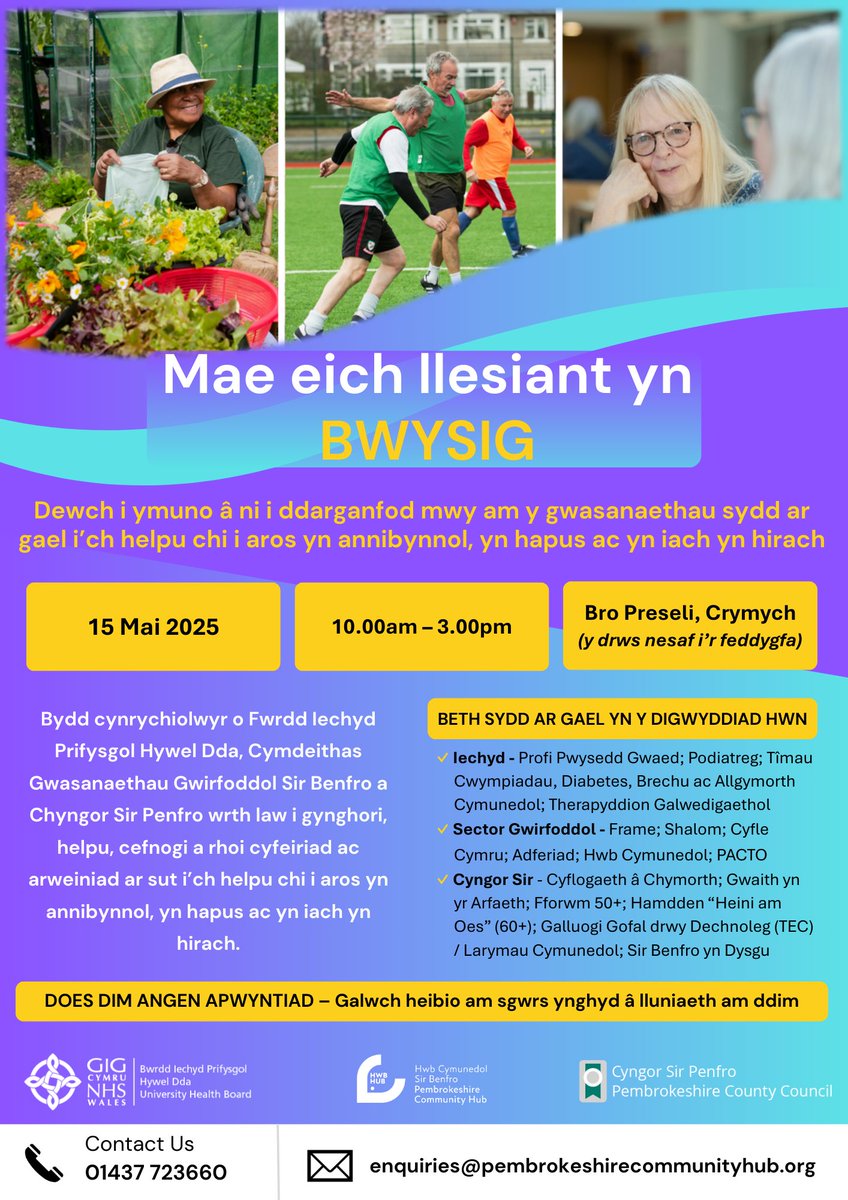 PACTO (@pacto2004) on Twitter photo A great opportunity to find out more about services available to help you stay independent, happy and healthy for longer - hosted by our friends at <a href="/PembsHub/">Pembrokeshire Community Hub</a>! 🗣️🤝 A great opportunity to find out more about services available to help you stay independent, happy and healthy for longer - hosted by our friends at <a href="/PembsHub/">Pembrokeshire Community Hub</a>! 🗣️🤝
