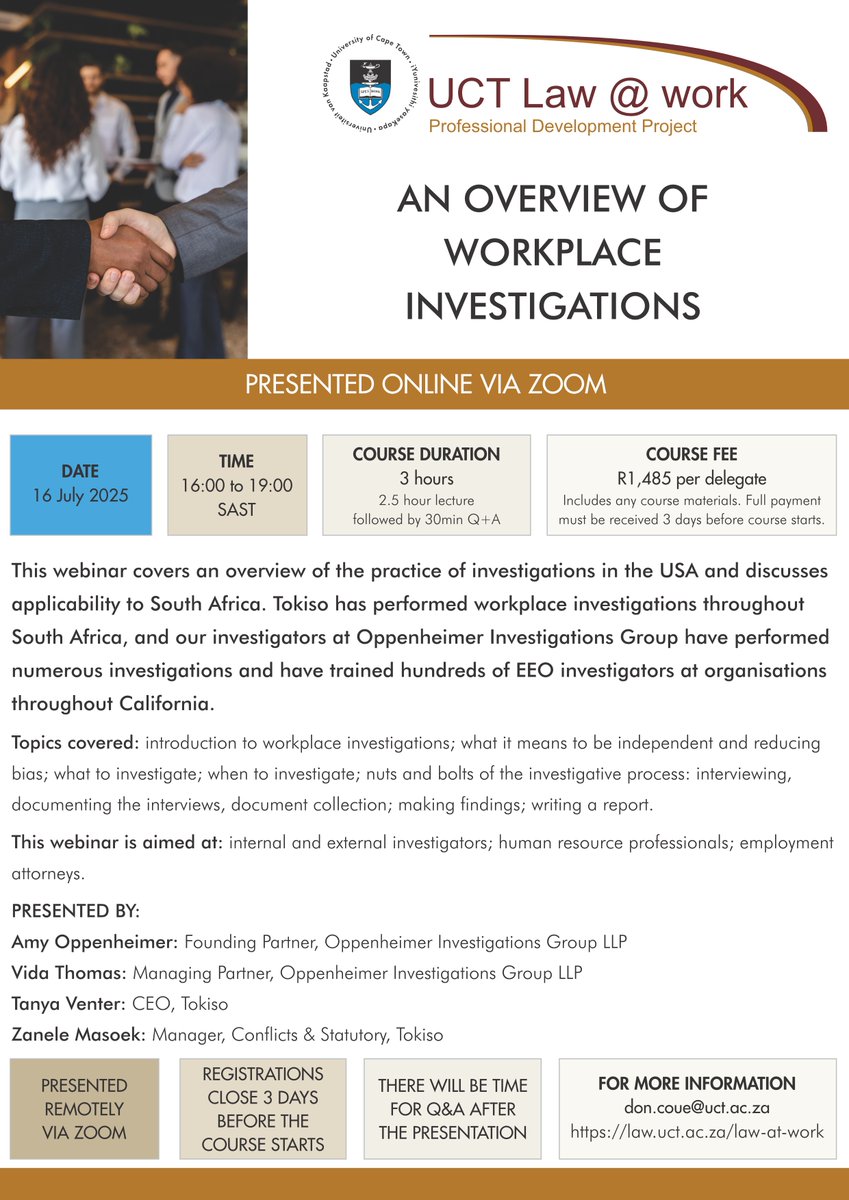 UCT Law@work tweet media