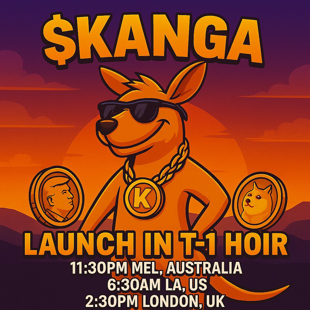 Kanga2moon's tweet photo. 📷 T-1 HOUR UNTIL LAUNCH 📷 Final boarding call for the $KANGA launch. This isn’t just another meme coin — this is a movement with bounce. If you’re reading this, you’re still early. Get in. Buckle up. Let’s leap. #KANGA #Solana #MemeCoinSeason #CryptoCountdown https://t.co/uhLCBJseNF