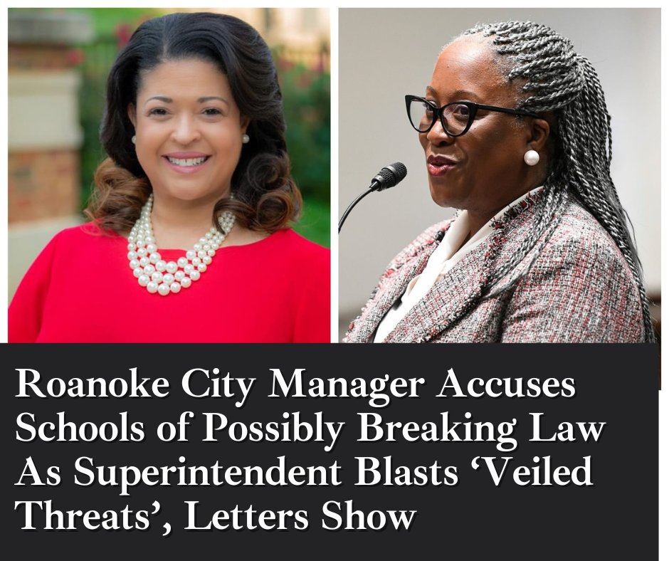 roanoke_rambler's tweet photo. SCOOP: Roanoke’s city manager has accused school officials of potential law breaking and “malfeasance in office” over their rainy day $$$, allegations the superintendent said amounted to "defamatory language” and “veiled threats.” 

Link in reply. FREE to newsletter subscribers. https://t.co/x0dRivW0Bv