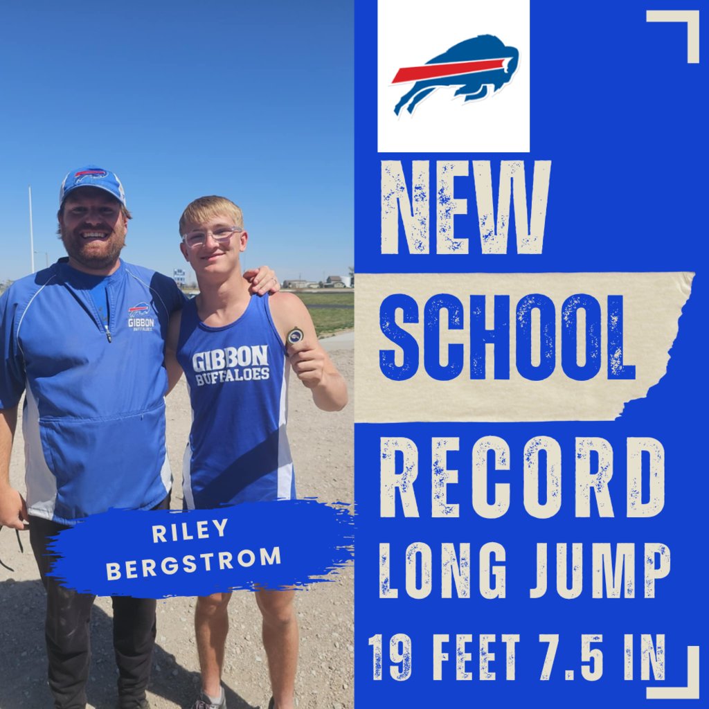 Riley Bergstrom broke a junior high track record in the long jump!