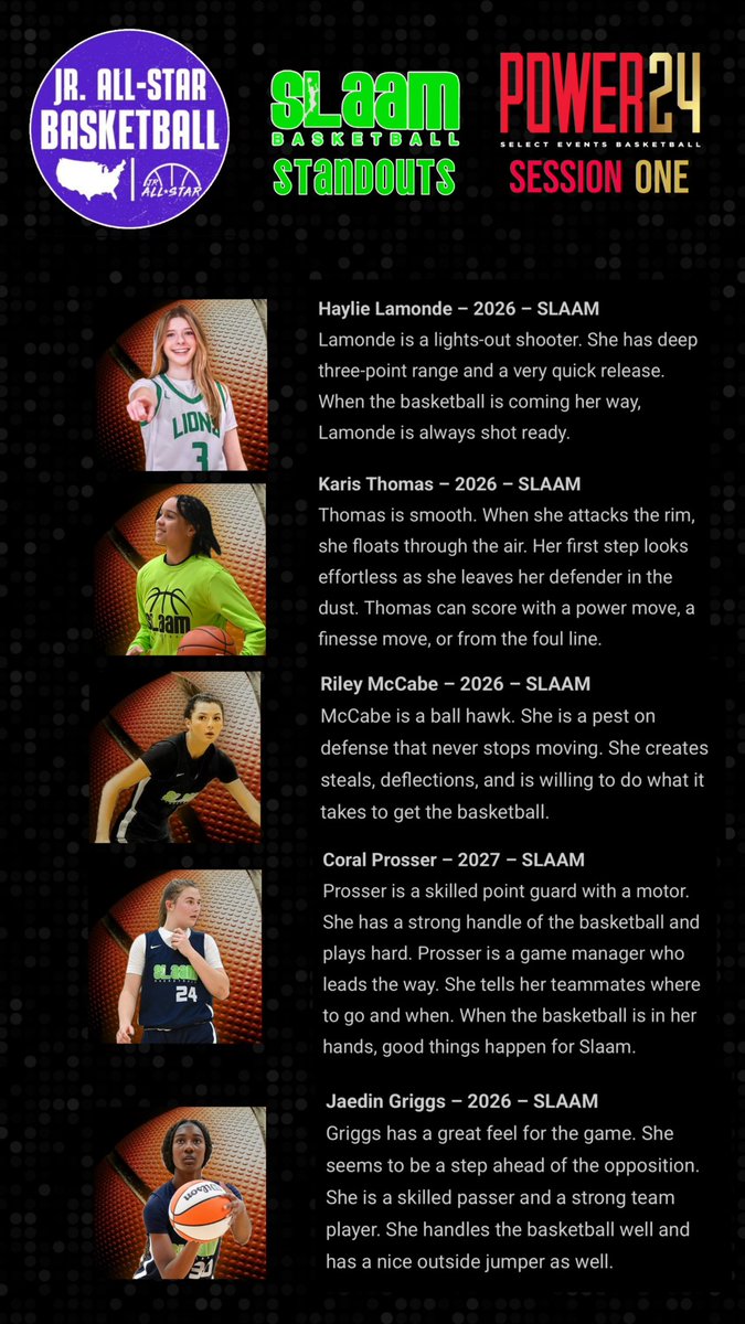 slaambasketball (@slaambasketball) on Twitter photo 🏀🔥 <a href="/JrAllStarBB/">Jr. All-Star Girls Basketball</a> just dropped their Session 1 eval for #SLAAMFam <a href="/slaam2026jamal/">SLAAM 2026 Woodson</a> backcourt at <a href="/SelectEventsBB/">Select Events Basketball</a> Power24, and it’s straight fire! <a href="/HaylieLamonde/">Haylie Lamonde</a> is a lights-out shooter with deep range, <a href="/Karis2026/">Karis Thomas ™️🎬</a> floats through defenses with finesse, <a href="/Riley_McCabe22/">Riley McCabe</a> is a defensive 🏀🔥 <a href="/JrAllStarBB/">Jr. All-Star Girls Basketball</a> just dropped their Session 1 eval for #SLAAMFam <a href="/slaam2026jamal/">SLAAM 2026 Woodson</a> backcourt at <a href="/SelectEventsBB/">Select Events Basketball</a> Power24, and it’s straight fire! <a href="/HaylieLamonde/">Haylie Lamonde</a> is a lights-out shooter with deep range, <a href="/Karis2026/">Karis Thomas ™️🎬</a> floats through defenses with finesse, <a href="/Riley_McCabe22/">Riley McCabe</a> is a defensive