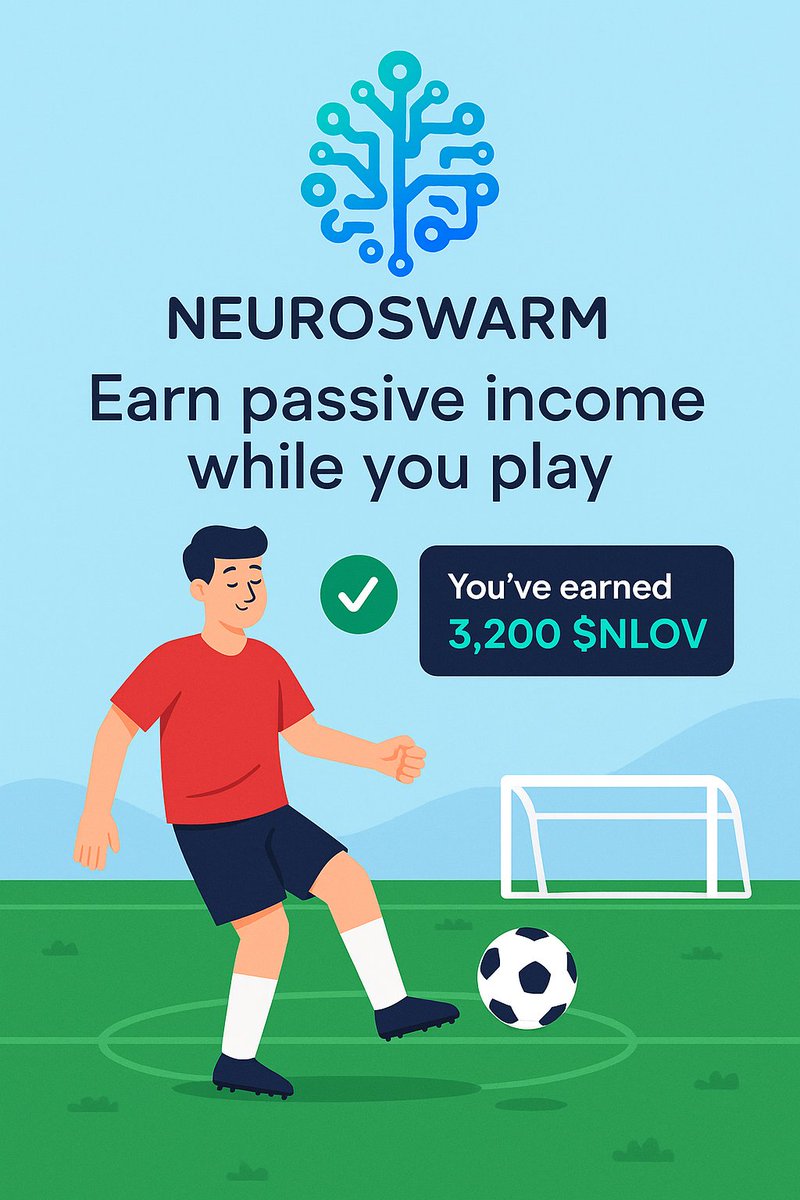 UgPioneer's tweet photo. NEUROSWARM EARN WITH SPORTS $NLOV
Goals on the Field, Gains in the Cloud,John’s NeuroSwarm Moment @neurolov
John wasn’t a crypto geek, he was a football guy Every weekend there were sacred muddy pitches, adrenaline, and the sound of his name shouted after a goal.
#NeuroSwarm https://t.co/sMiPNwPRmn
