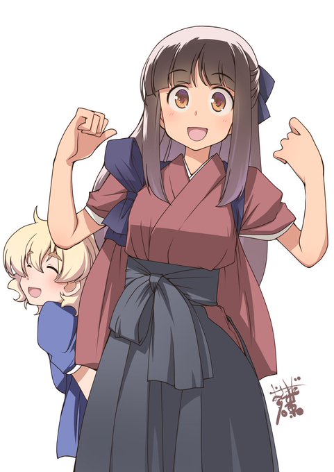 TOPCGアップしました～
元気!な看板娘
そしてこういうときは…

 #pixiv https://t.co/WSyJWV312i 