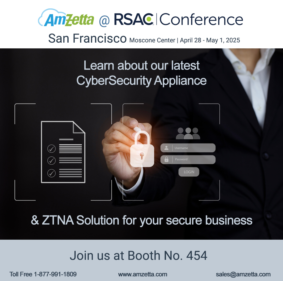 AmZettaTech's tweet image. 🔒 Explore the Future of Secure Connectivity at @RSAConference 2025!

Join @AmZettaTech at Booth #454 – South Expo 

📍 Moscone Center, San Francisco
🗓️ April 28 – May 1, 2025
🔗 Learn more - amzetta.com

#AmZetta #RSAC #RSAC2025 #SDWAN #GatewayRouter #Cybersecurity