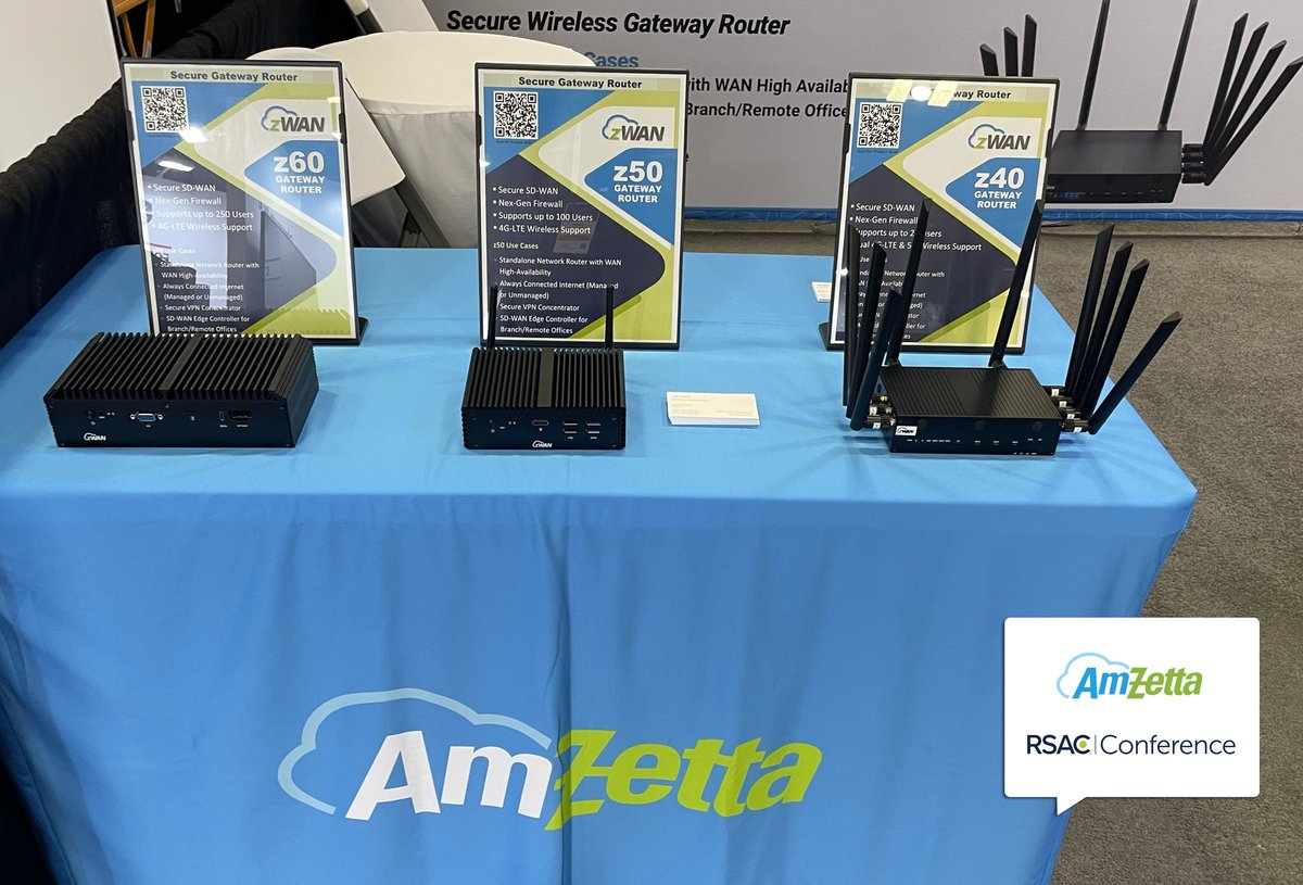 AmZettaTech's tweet image. 🔒 Explore the Future of Secure Connectivity at @RSAConference 2025!

Join @AmZettaTech at Booth #454 – South Expo 

📍 Moscone Center, San Francisco
🗓️ April 28 – May 1, 2025
🔗 Learn more - amzetta.com

#AmZetta #RSAC #RSAC2025 #SDWAN #GatewayRouter #Cybersecurity