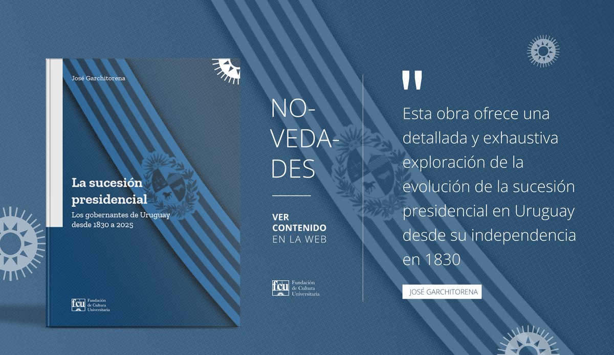 «La sucesión presidencial»
Autor: José Garchitorena

¡Ya disponible! 📚

¡Encontralo en nuestra web FCU.EDU.UY! 🌐
Y en nuestras librerías:
📍Ciudad Vieja
📍Hall Udelar
📍CENUR Salto

<a href="/Jgarchitorena/">José Garchitorena</a> 

#NovedadesEditoriales #fcueditorial #Derechoconstitucional