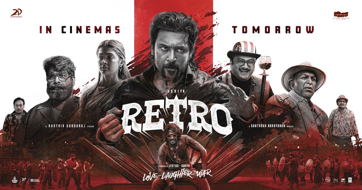 ActorVidhu's tweet image. Retro from tomorrow
See you at the theatres 🔥 💫
#RetroFromMay1 #Retro