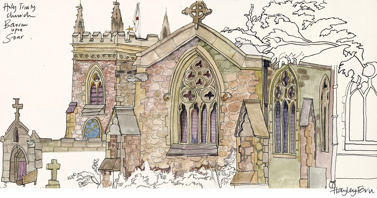 HayleyFern4's tweet image. #holytrinitychurch #barrowuponsoar which was the church I was christened in and the third one I drew,  back in 2021! Cool vicar!
