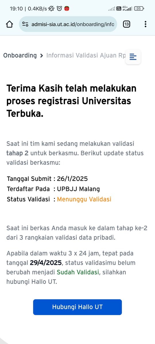 bkukuhn's tweet photo. @UnivTerbuka MinUT, Sudah lewat tanggal 29/4 nih, tp belum ada info lebih lanjut 😭 https://t.co/64N7HHTB9f