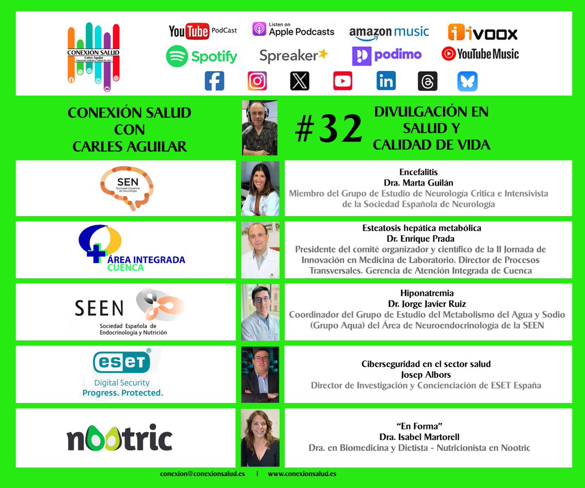 Episodio #32 - CONEXIÓN SALUD

▶️ ▶️ bit.ly/3YkrZyq ◀️ ◀️ 

▶️ YOUTUBE PODCAST: bit.ly/3NjfWeK
▶️ SPOTIFY: bit.ly/3TZ4fOd
▶️ APPLE PODCAST: bit.ly/3TXmmE8
▶️ AMAZON MUSIC: bit.ly/3BDCF2M

#Salud
#CarlesAguilar

conexionsalud.es