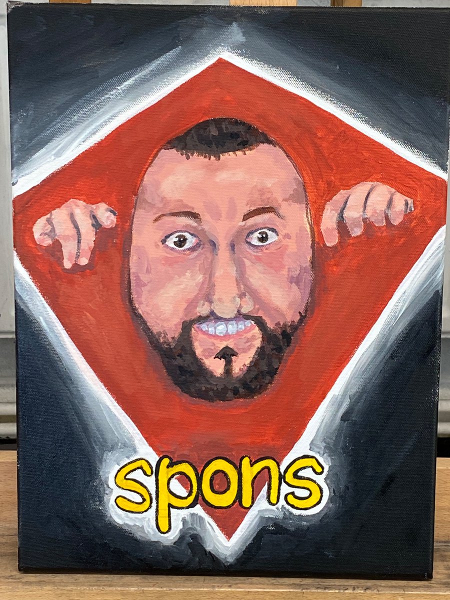 DKWestReal's tweet photo. @Caddicarus offered spons for my final painting assignment in college. you can see him now https://t.co/kScaFs2xWp