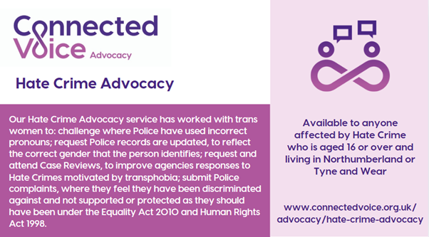 Connected Voice Advocacy (@cvadvocacy) on Twitter photo We champion equality and fight for the rights of #LGBTQIA+ people across our diverse local community.
If you are experiencing any hate crime our dedicated service is here to help you.
connectedvoice.org.uk/services/advoc…
<a href="/northernprideuk/">Northern Pride</a> <a href="/BeTransNB/">Be: Trans Support and Community</a>
#AdvocayWorks #idohobit2025 #humanrights We champion equality and fight for the rights of #LGBTQIA+ people across our diverse local community.
If you are experiencing any hate crime our dedicated service is here to help you.
connectedvoice.org.uk/services/advoc…
<a href="/northernprideuk/">Northern Pride</a> <a href="/BeTransNB/">Be: Trans Support and Community</a>
#AdvocayWorks #idohobit2025 #humanrights