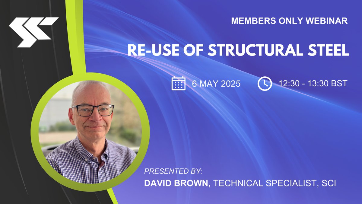 With sustainability more important than ever, SCI Members can now book a place on this free webinar, which discusses the re-use of structural steel👇

🔗 portal.steel-sci.com/eventdetail.ht…

#BestPractice #MembershipBenefits #Reuse #SteelConstruction #Sustainability #EmbodiedCarbon