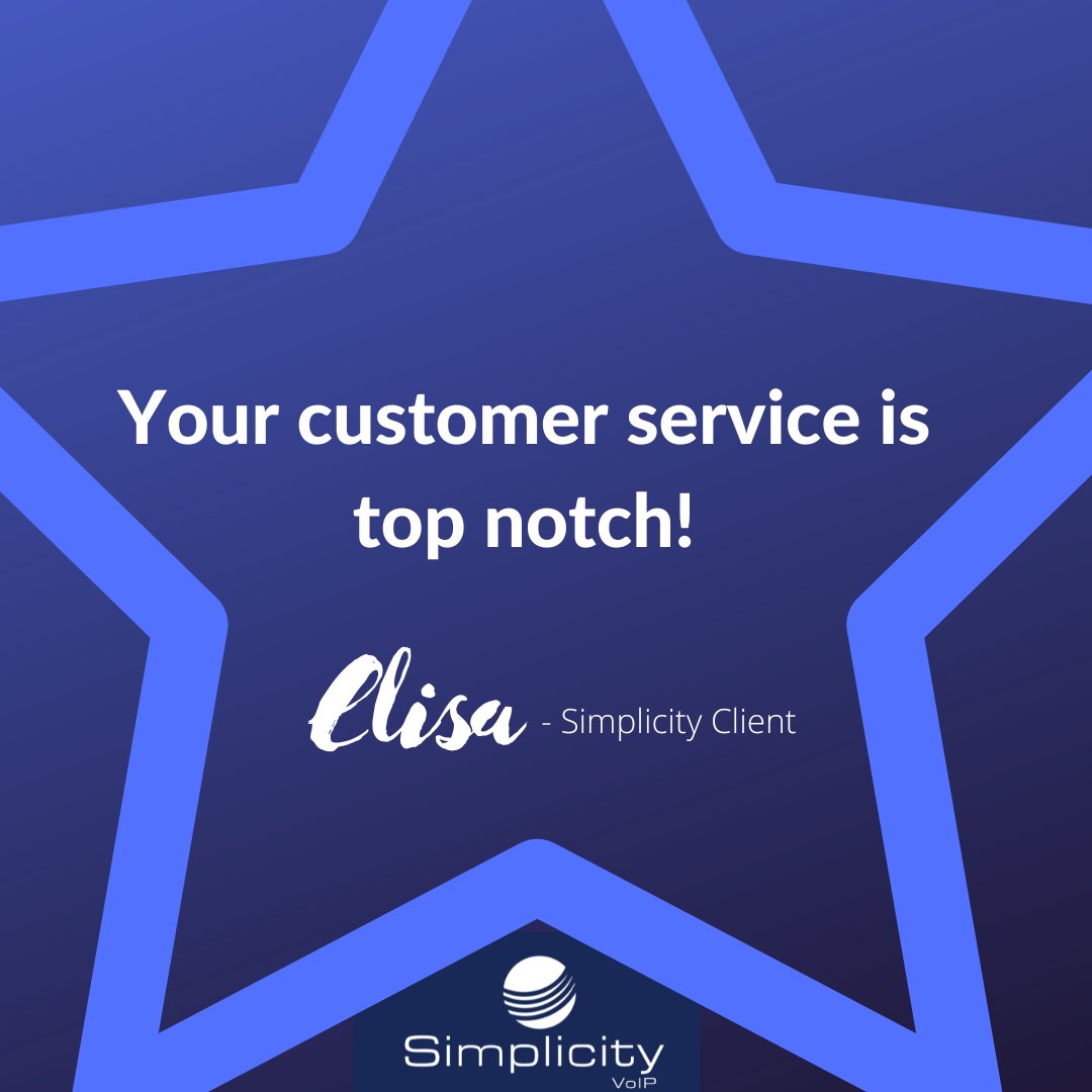 SimplicityVoIP's tweet image. Thank you, Elisa! It&apos;s our main focus, and we&apos;re glad to know it&apos;s paying off in a good experience for you!

#AwesomeClients #Kudos #SimplicityFocus