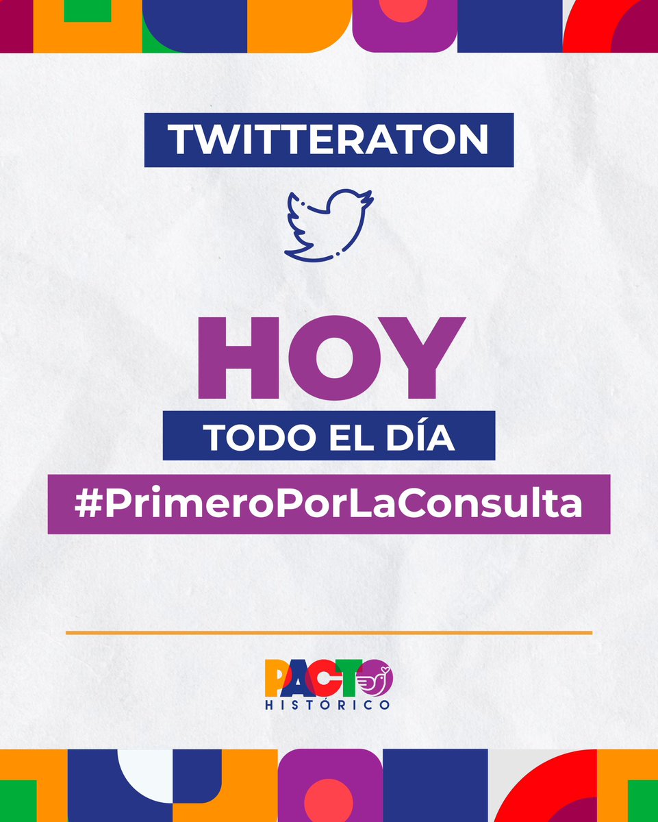 PactoCol's tweet photo. #SíALaConsultaPopular

Mañana Primero de Mayo el pueblo de Colombia junto al presidente @petrogustavo saldrá a las plazas públicas de todo el país para radicar ante el Senado la Consulta Popular.   ¡Activemos todas las redes sociales!
#PrimeroPorLaConsulta https://t.co/npy51AaJmR