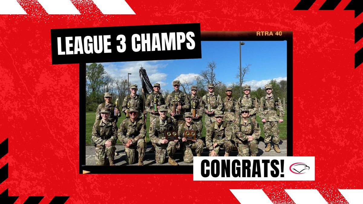 Our Raider team dominated the JROTC League 3 Championship—sweeping all 5 events against 8 tough teams! 🏆

Events: APFT, One-Rope Bridge, First Aid, Land Nav, 3KM Run in kit.

Tori &amp; Alex Freeland crushed the APFT to earn Ironman/Ironwoman out of 100+ cadets!
#PortraitOfAnEagle🦅