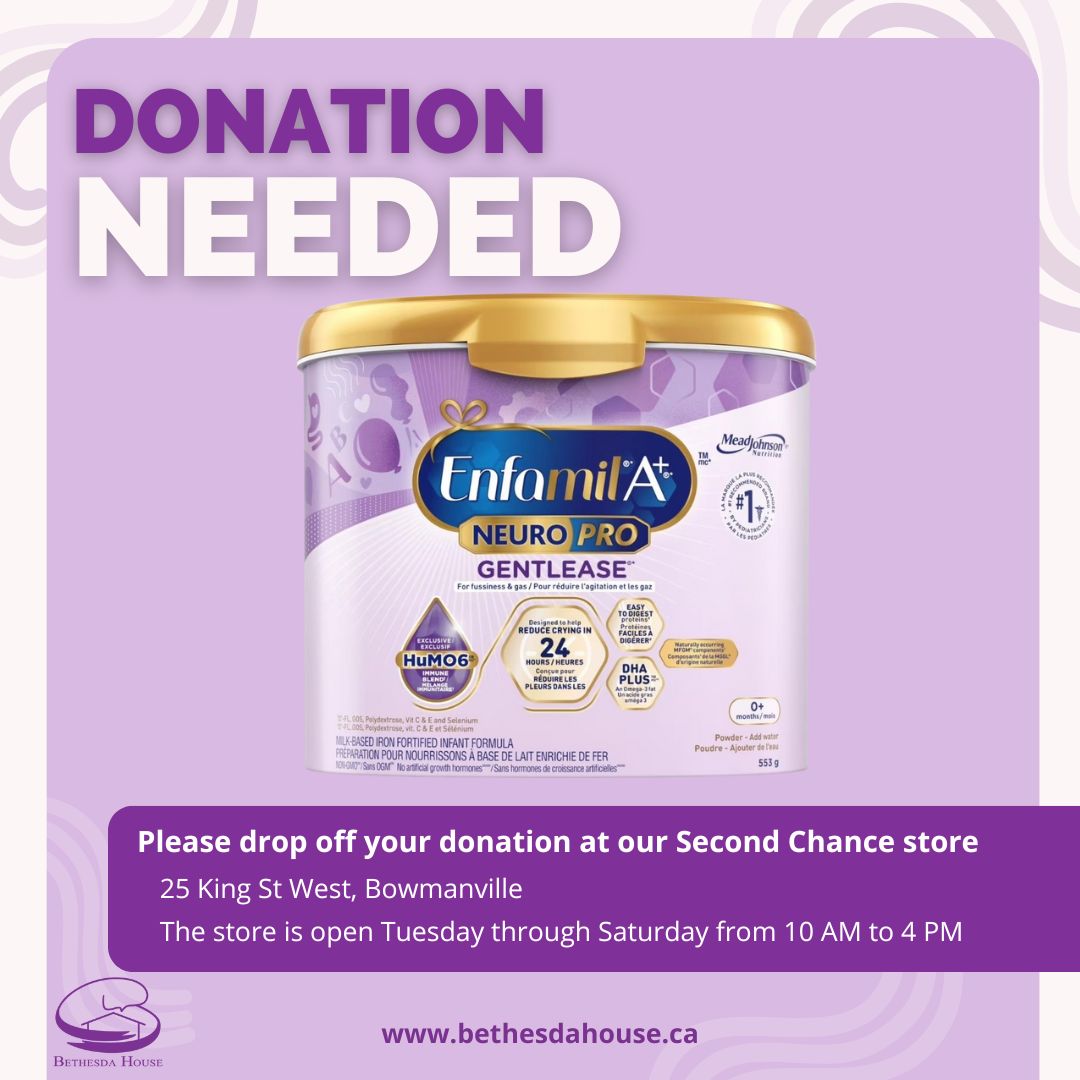 We are currently in need of Enfamil A+ Gentlease baby formula to support a family in our care. If you’re able to donate this specific formula, please drop it off at our Second Chance Store.
Store Hours: Tuesday to Saturday, 10 AM – 4 PM
#CommunityCares #EndGBV #GiveBack