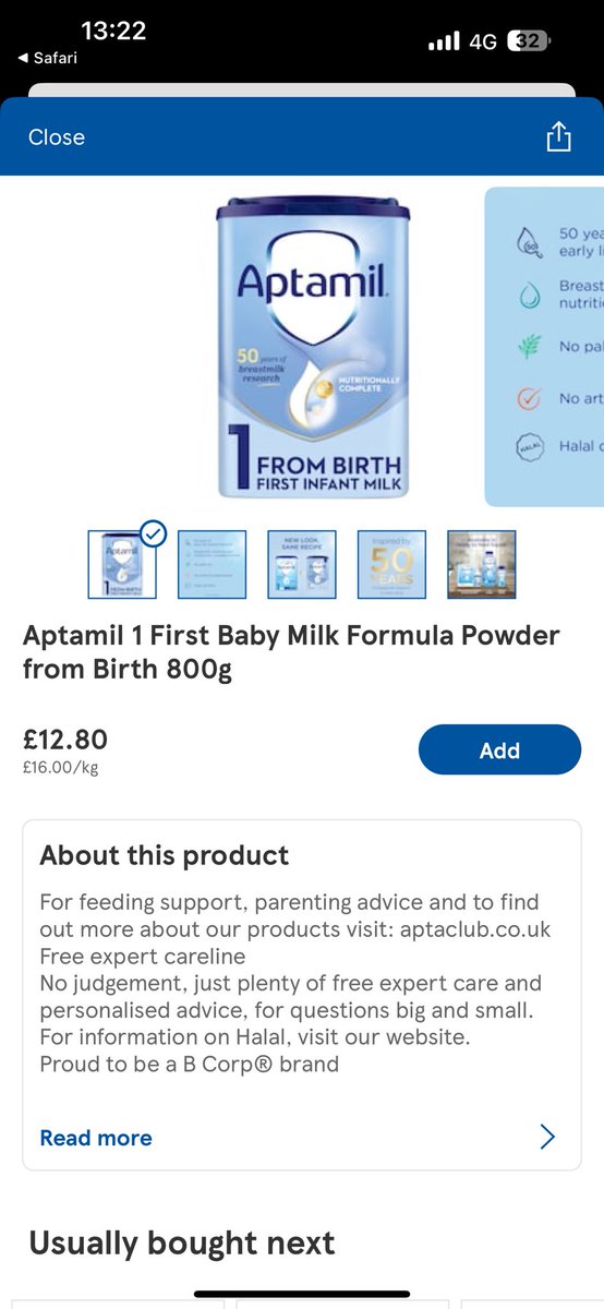 Morganhmitchell's tweet photo. @Tesco absolutely disgusting to see that you inflate the price of infant formula in your express stores!! This sheer greed from Tesco and profiteering from families. https://t.co/tnmWbKnatE