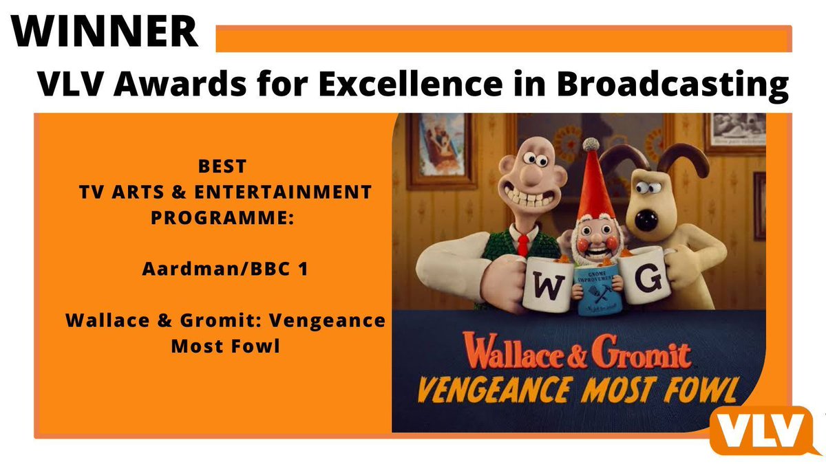 vlvuk's tweet image. Huge congratulations to the team at @aardman on winning the VLV Award for Best TV Arts &amp;amp; Entertainment Programme for #Wallace &amp;amp; #Gromit: Vengeance Most Fowl, bringing the return of our most favourite felon, #FeathersMcGraw!!